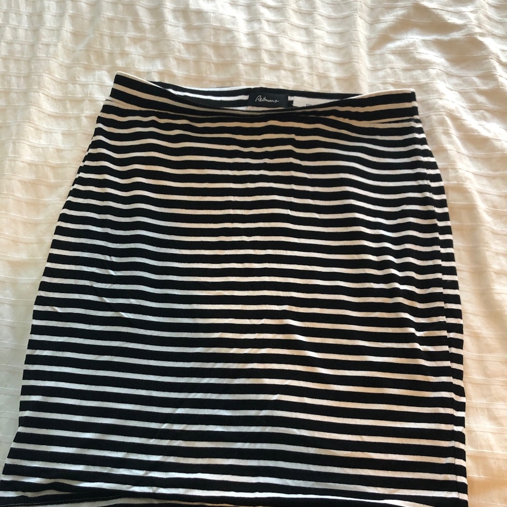 Black & white striped skirt